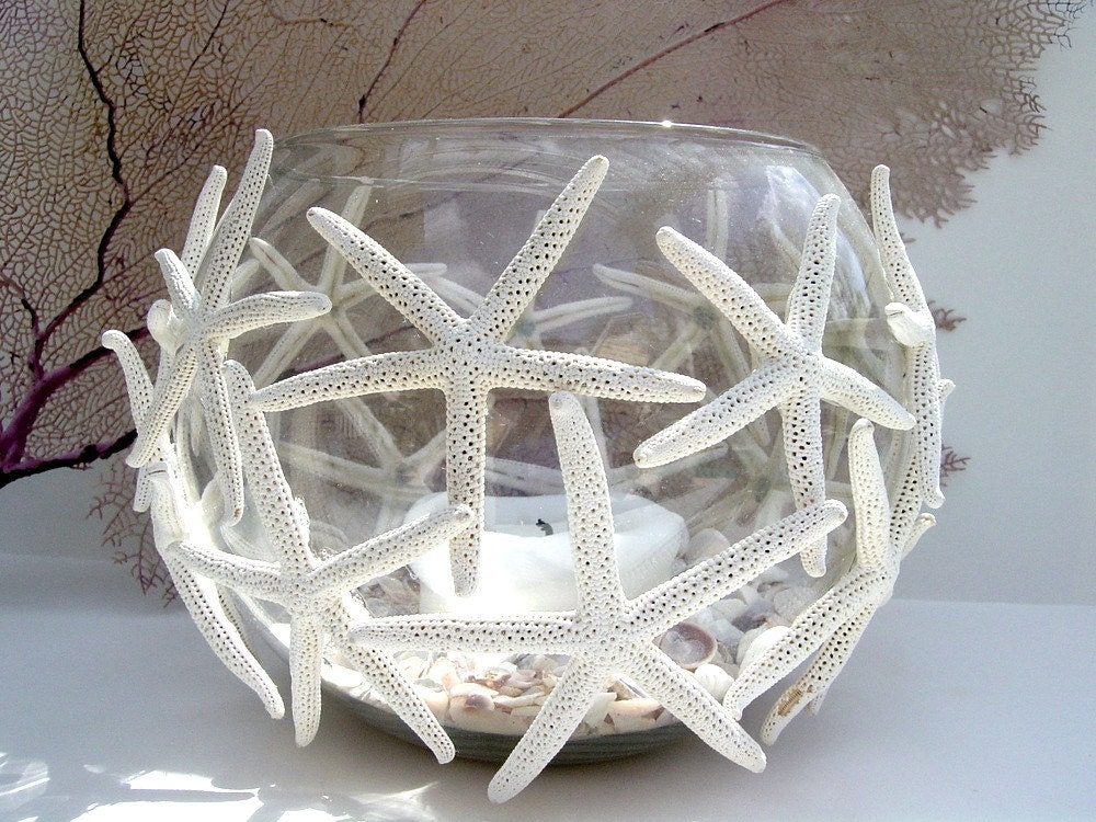 Dancing Starfish Beach Wedding Candle Bowl Centerpiece