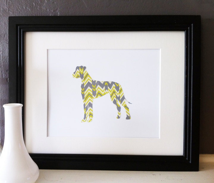 Zig Zags - Great Dane Silhouette Cut Out