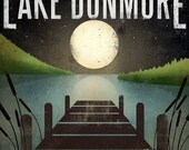 Made To Order LAKE DUNMORE Moonlight Giclee Print 12x12 inches signed