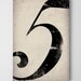No. 5 Vintage-Style Gas Station Number  -  Gallery Wrapped Canvas Wall Art 20x30x1.5 by Ryan Fowler