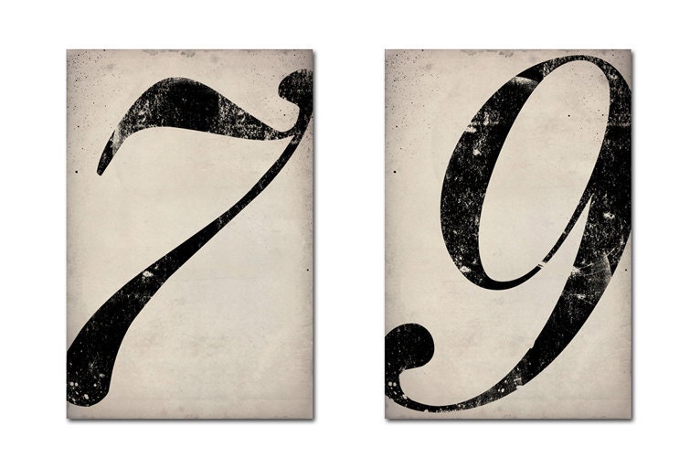 No. 5 Vintage-Style Gas Station Number  -  Gallery Wrapped Canvas Wall Art 20x30x1.5 by Ryan Fowler