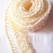 Lace embellishment hand knit cream cotton thread one yard ready to ship