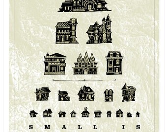 Small Houses Eye Chart, Collections Series Limited Edition Art Print