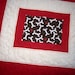Extra Small Dog Bone Quilt for Miniatures and Puppies - Blanket Bed Brown Red White Flannel