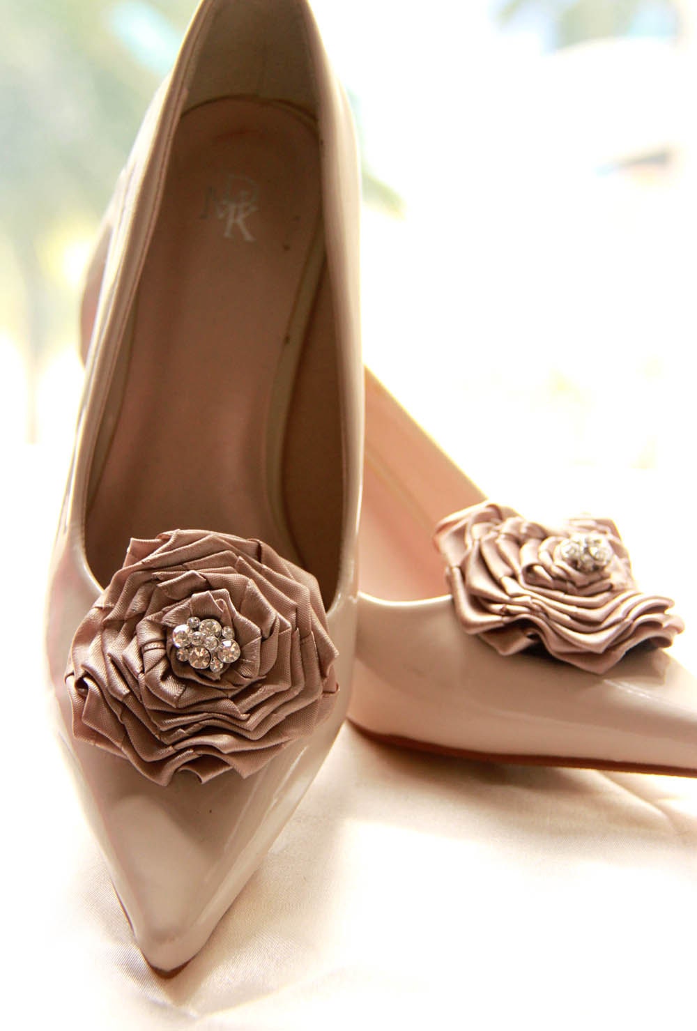 CUSTOM LISTING for Jessica F    Delia - Champagne satin rolled rose
