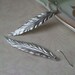 Long Feather Earrings Matte Silver - Memorial Day Sale