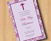 Plaid Baptism Invitation - Digital Design Only Il_170x135
