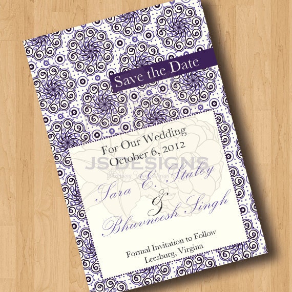 Patterned Save the Dates - Digital Design Only Il_570xn