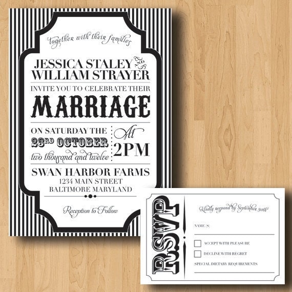 Carnival Halloween Wedding Invitation Suite Il_570xn