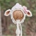Lamb Bonnet Crochet Baby Hat - Gender Neutral - Crochet Photography Prop - Size Newborn