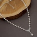Pearl Necklace, Pearl Rhinestone Bridal Necklace, Wedding Jewelry, Pearl Bridal Jewelry, Ivory Pearls, White Pearls
