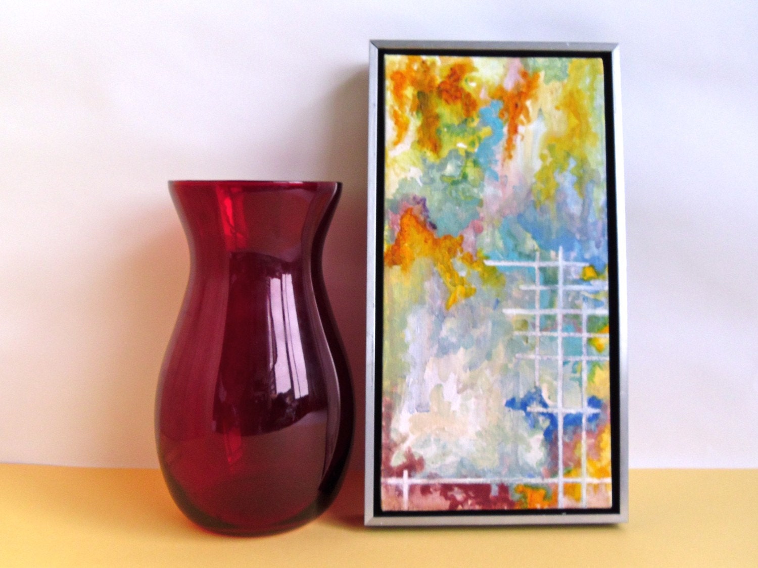 ORIGINAL Contemporary Oil Painting. Framed, Ready to Hang. Wall Decor. Original Artwork by Amanda Marie Studios