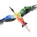 Flying home Abstract geometric Art Print of stork migration, print of watercolor painting, triangles colorful, A3 art print, bold