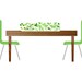 Table for two  16X11 digital art Print of wood table with sprouts Minimalist modern zen  brown green Valentine day digital collage