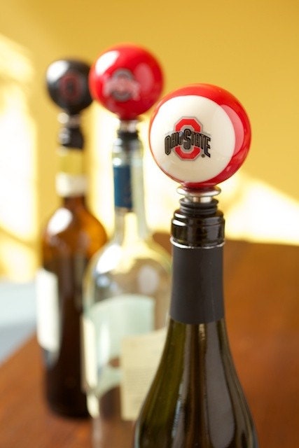 Ohio State Buckeyes - Bottle Stopper - Red Solid