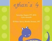 Dinosaur Roaring Invitation DIY Printable for Birthday Party or Baby Theme 5x7 Card Il_170x135