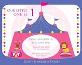 DIY Printable Circus Carnival Birthday Party Invitation 5x7 Card Il_170x135