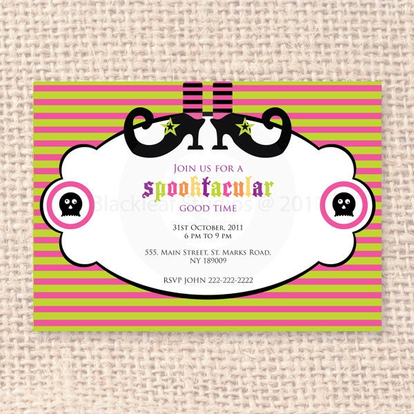 Halloween Invitation DIY Printable for Halloween or Magic Theme Birthday Party