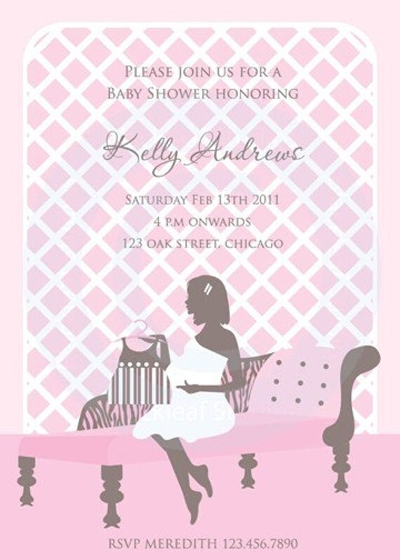 Baby Shower Invitation DIY Printable for Baby Shower, Birth Announcement 5x7 Card Customised Il_570xn