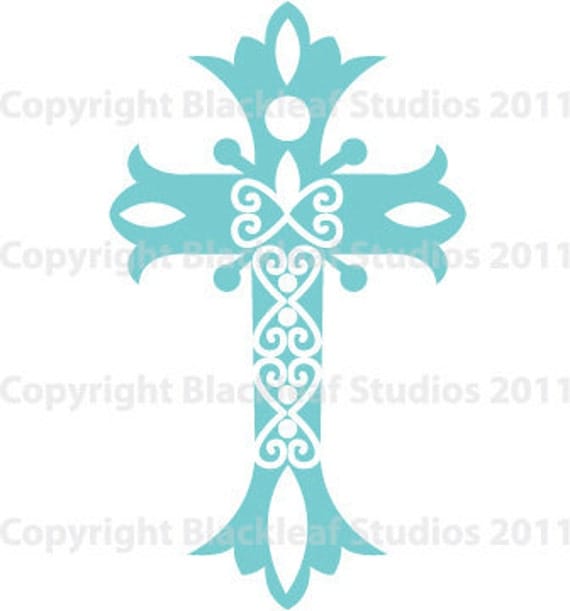 Cross Communions, Baptism trinity, holy cross, christianity, religious symbol, ornate scrapbooking - Personal and Commercial Use Clip Art Il_570xn