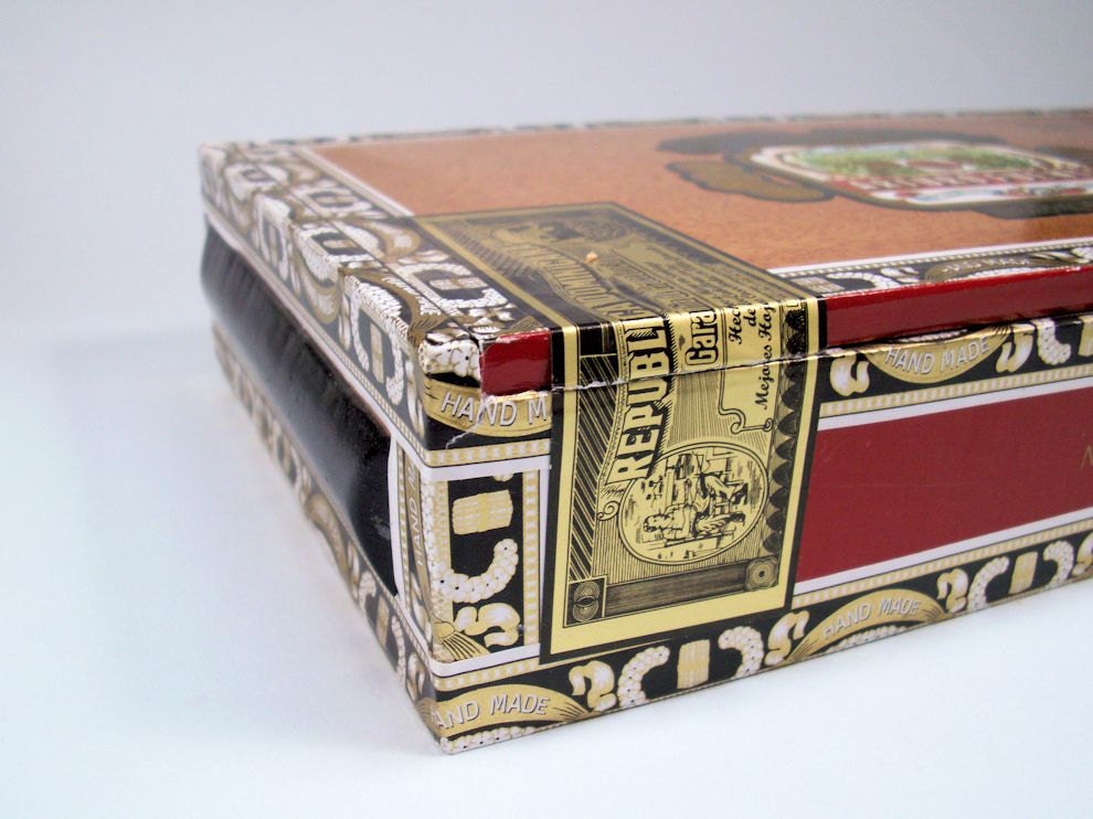 Custom Journal Surprise Box, Leather Bound Book in Cigar Box