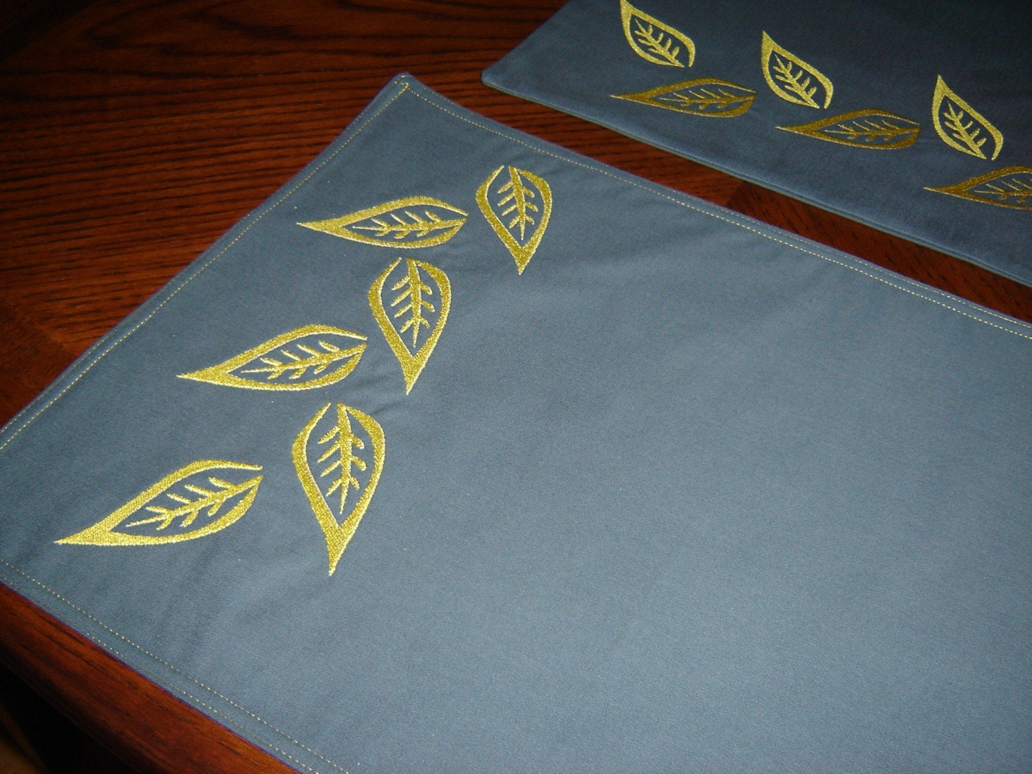 Modern Placemat Grey Gold Leaf Contemporary Linens Tablecloth Napkins Table Runner Tablecloth Napkins Bedding Kitchen Room Decor Home Decor