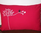 Red Pillow Cover Owl In Tree Contemporary Cushion Decorative Pillow Owl Decor Children Decor Accent Pillow Throw Pillow Bedding Baby Bedding