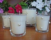 Wedding Favor/Decor Votive Candles with Pearl Embellishments by Trend D Home