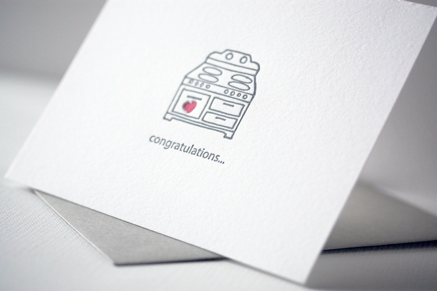 Bun in the Oven - Single Letterpress Card