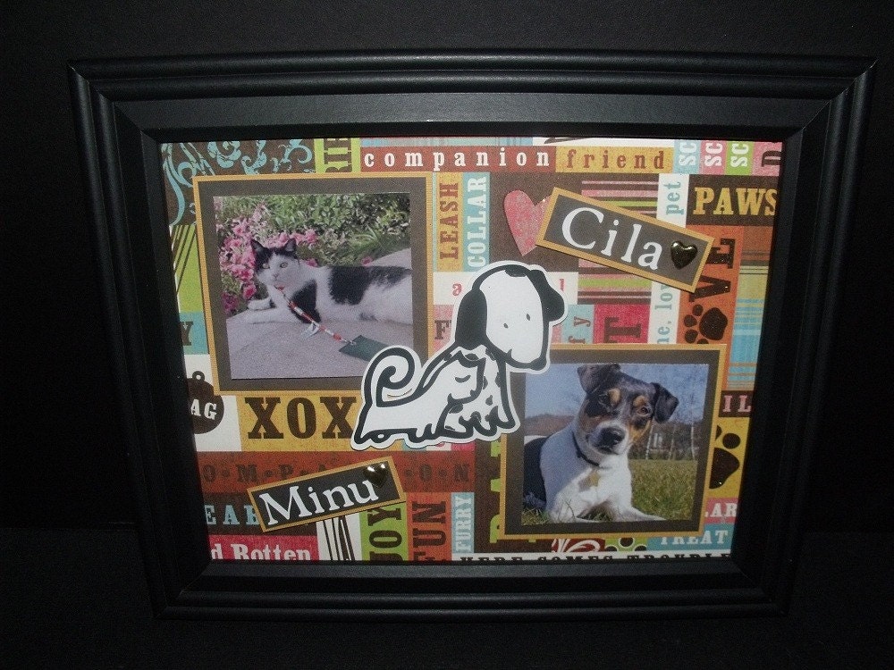 Personalized Cat and Dog / Multi-Pet Photo Keepsake - 8x10 Unframed Mat