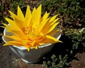 cactus flower with vintage stamens -  paper flower for gift, wedding, or home decor