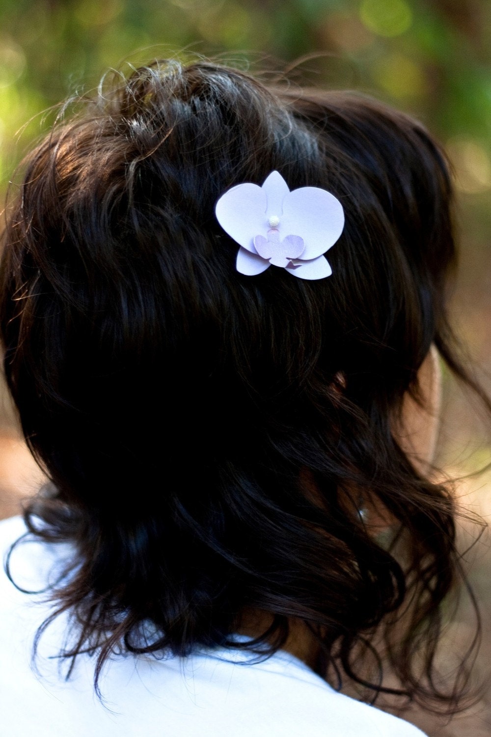 orchid hair pin - paper flower accessories for everyday or special event