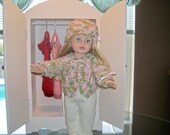 Sweater and Hat Set,  hand knit for 18 inch dolls