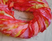 NEW BATCH - Hand Dyed Sunkissed ribbon, 5 yards