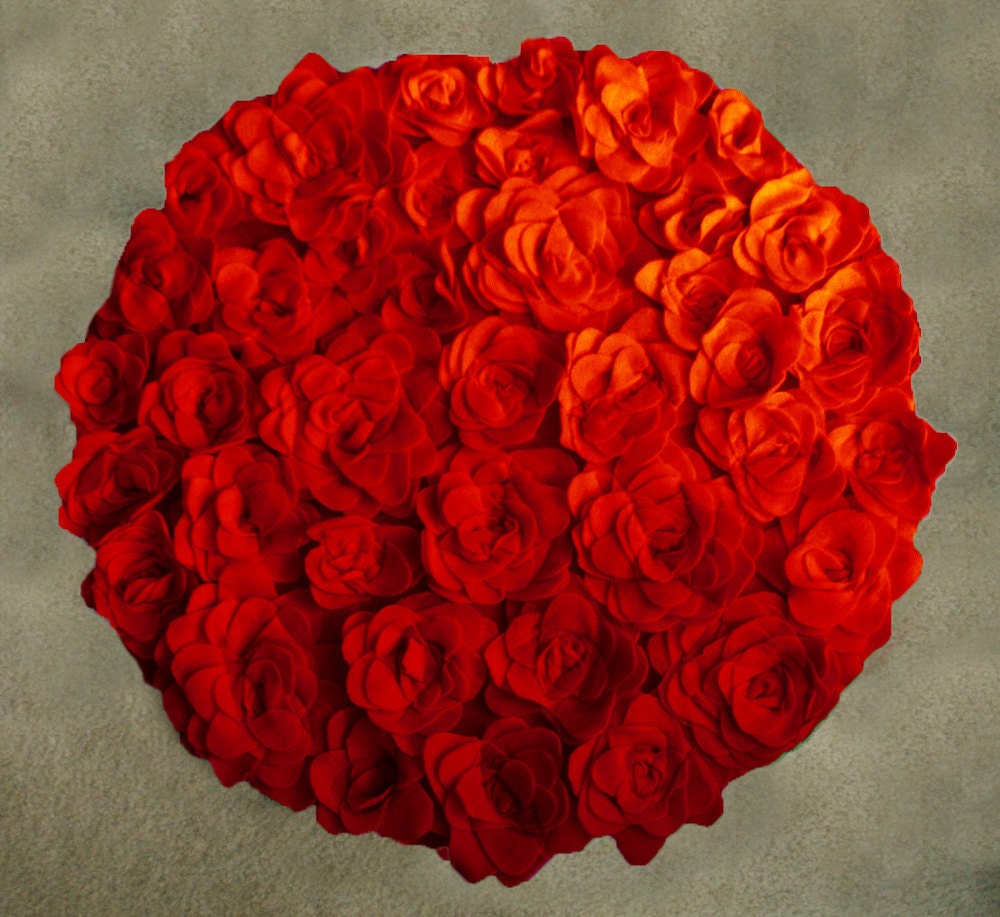 Round Rosette Rug  Photo Prop/ Baby Nursery/ Bathroom/Bedroom/Living Room Kitchen/Shabby Chic/Modern