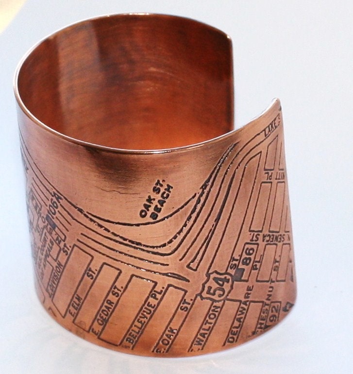 Gold Coast Streeterville Chicago Copper Cuff Bracelet