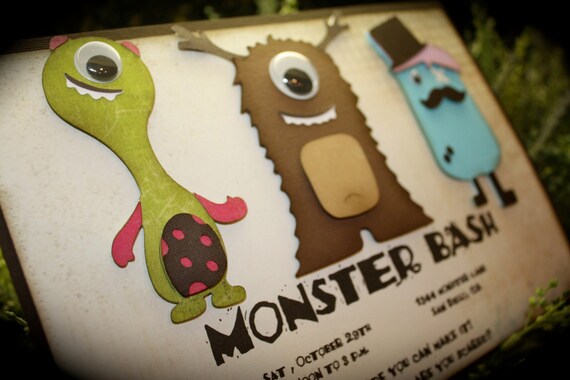 MONSTER BASH Party Invitation for any occasion...