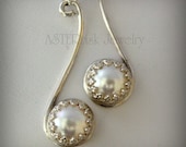 Earrings - Sterling Silver Pearl White Drop