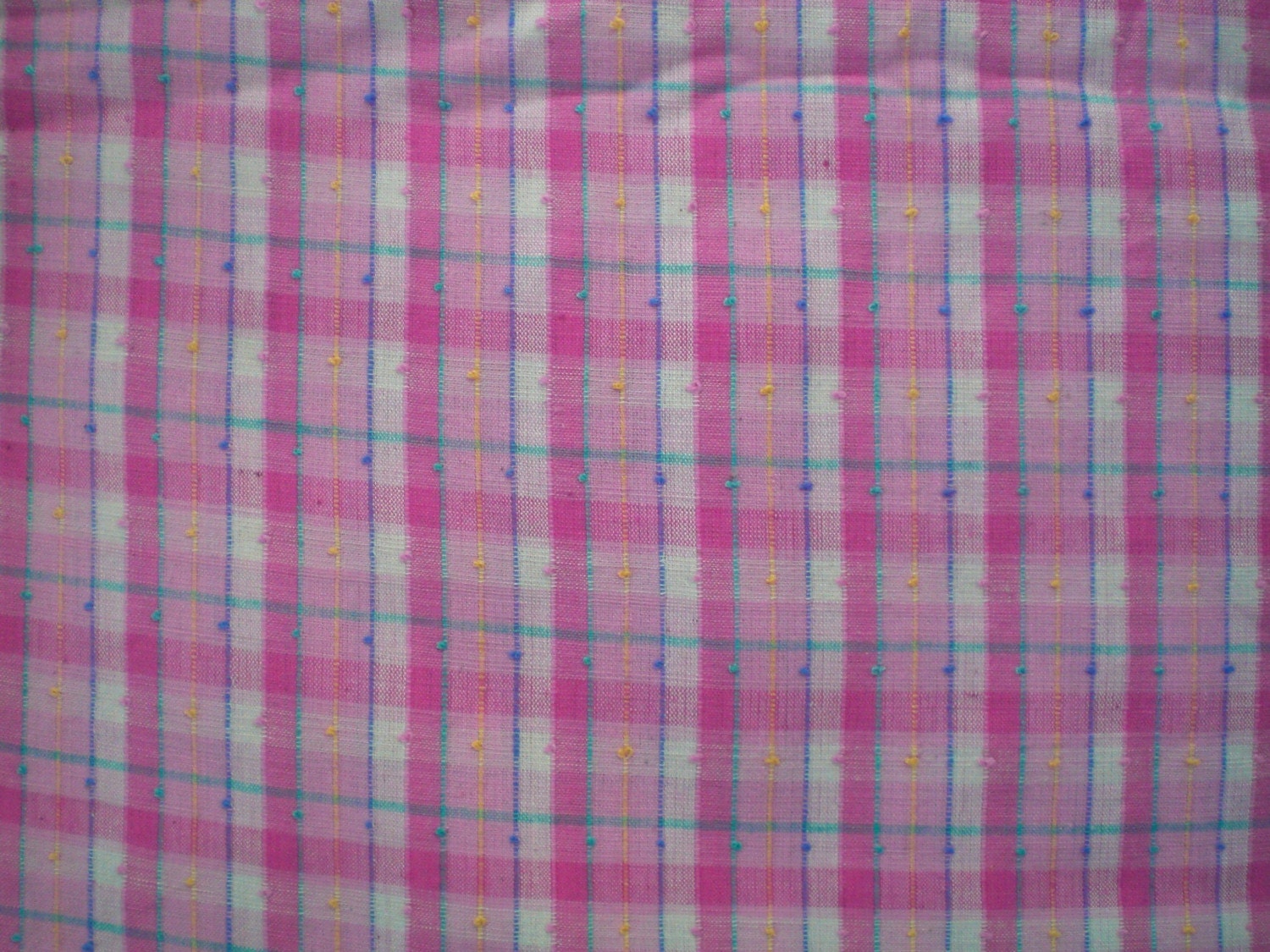 pink plaid fabric