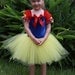 Snow white inspired custom Halloween costume tutu 2t
