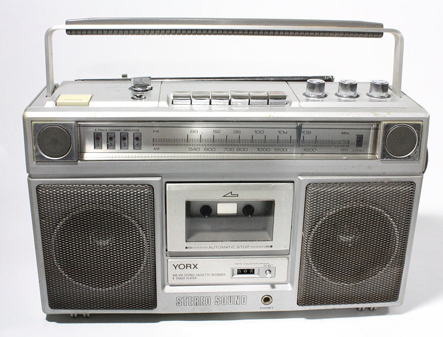 Vintage YORX AM/FM Stereo Cassette Recorder 8 Tracker Player