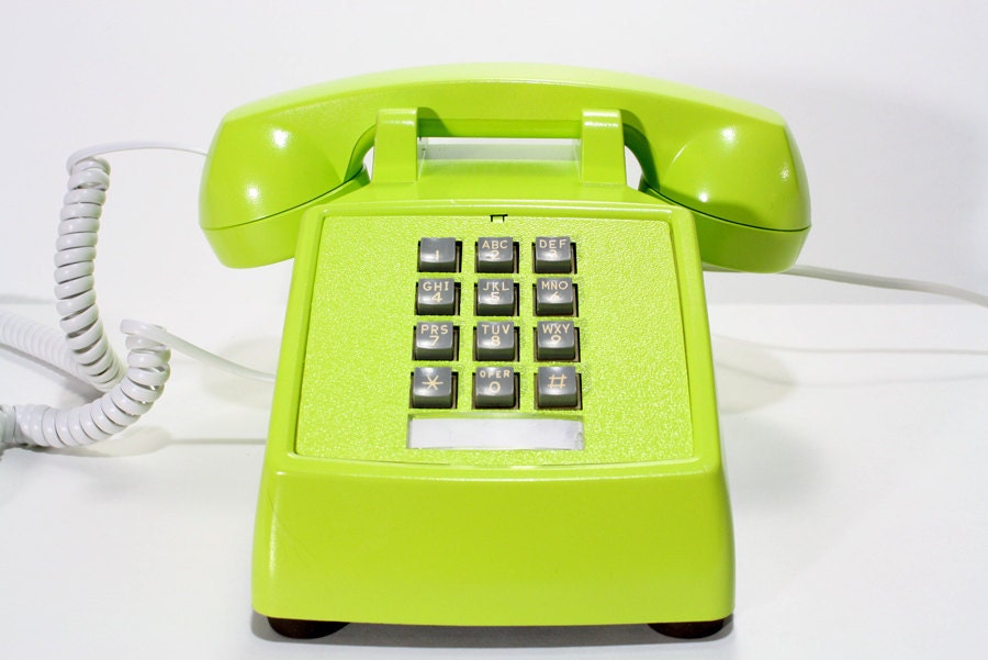 Refurbished Green Pactel Push Button Phone