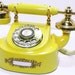 Reserved for Tonje - Refurbished Retro Yellow Bell Rotary Telephone