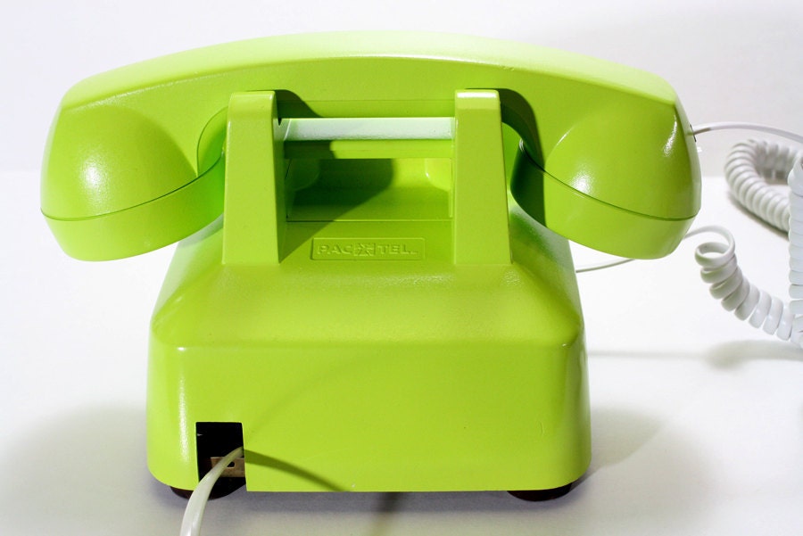 Refurbished Green Pactel Push Button Phone