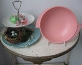 Retro Melmac Serving Bowl, Boonton, Pink