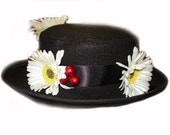 Custom Boutique MARY POPPINS Nanny's Black Hat