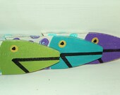 Fish Wall Art Beach Decor Set of 3  Beach Cottage Nursery Decor Custom Colors
