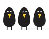 Bird Wall Decals - set of 3 birds