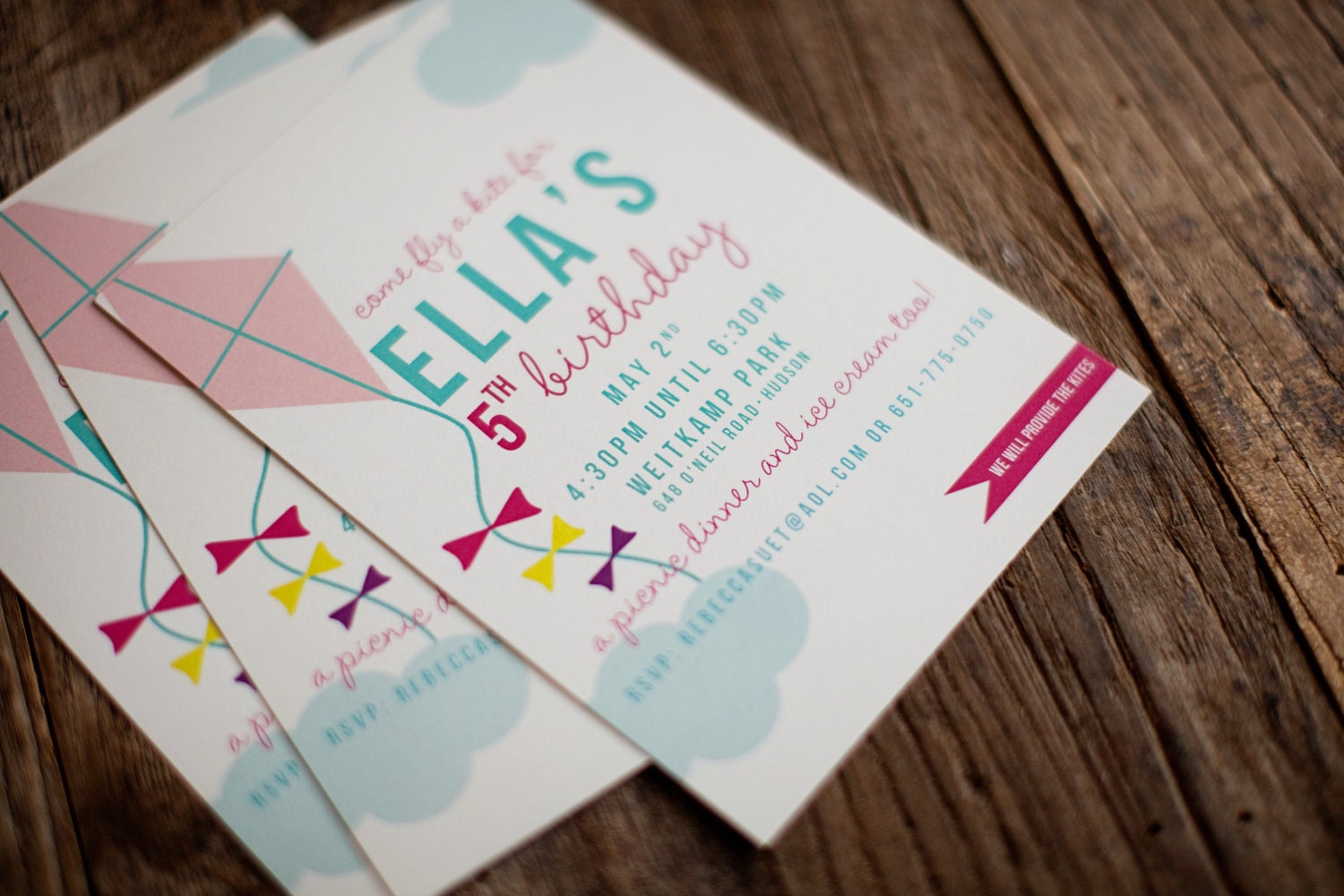Kite Birthday Invitations