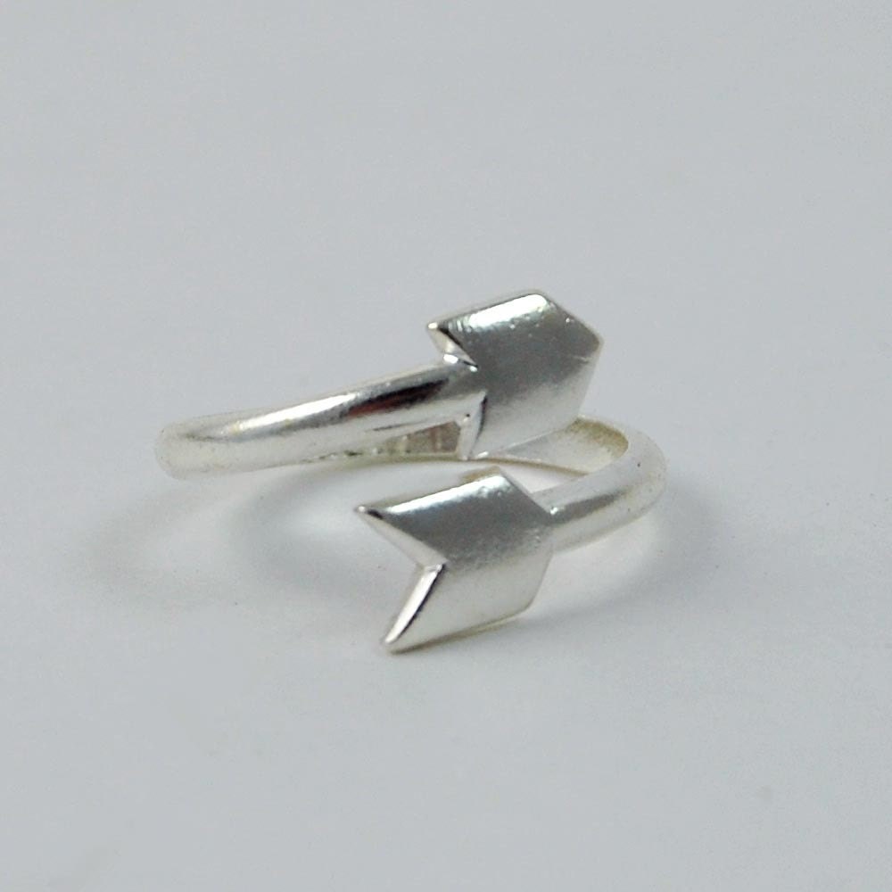 bent arrow ring sterling silver